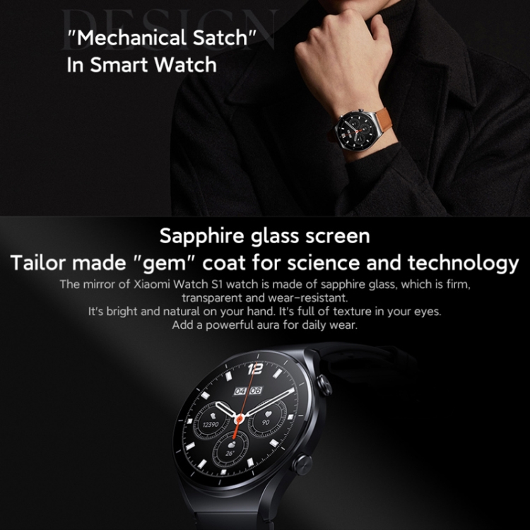 Original Xiaomi Watch S1 GPS Smart Watch(Wise Elegant Black) - B2