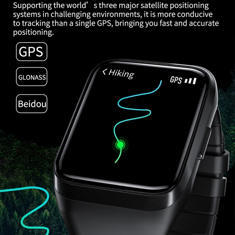 ROGBID KING 1.75 inch Screen 4G LTE Smart Watch Android 9.1OS  2GB+16GB(Black)