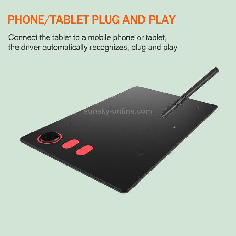 Tableta digital 10Moons G10 capaz de conectarse con teléfono móvil y tableta con lápiz pasivo 8192 - 9