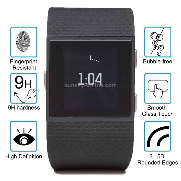 iets adopteren traagheid 2 STUKS ENKAY Hat-Prince voor Fitbit Surge Smart Horloge 0.2mm 9 H  Oppervlaktehardheid 2.15D Explosieveilige Gehard Glas Screen Film