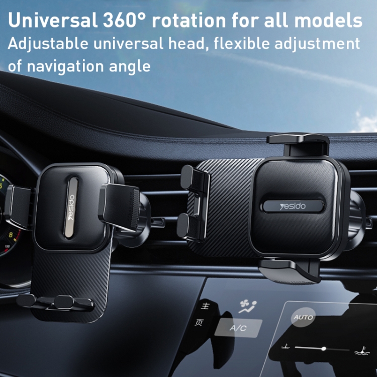 Yesido C167 Rotatable Car Air Outlet Phone Holder (Black) Yesido C167 Rotatable Car Air Outlet Phone Holder (Black)