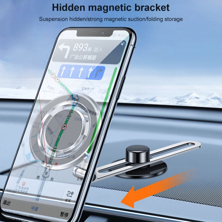 WIWU CH025 Zinc Alloy Hidden Car Magnetic Bracket - 2