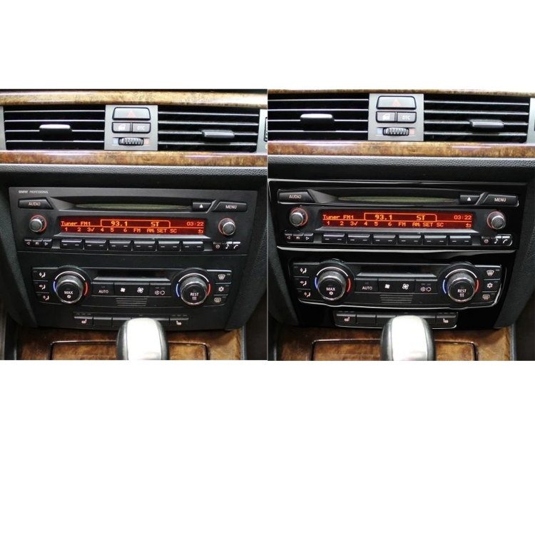 Für BMW 3er E90/E92 2005-2012 2 Stück Autoklimaanlage CD-Bedienfeld  Nicht-Navigation mit Löchern Dekorativer Aufkleber, Links- und  Rechtsantrieb Universal