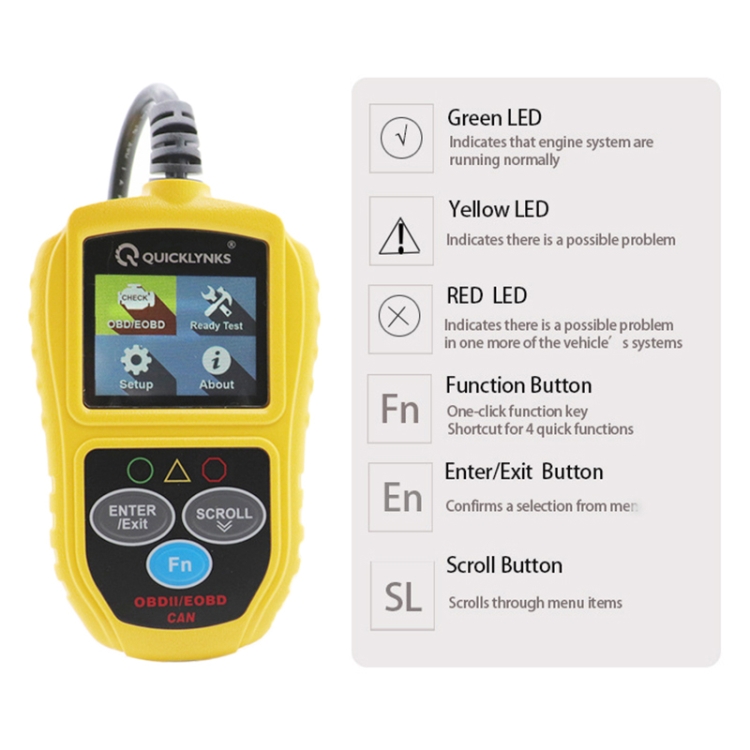 Scanner Universale Lettore di Codici OBD II Strumento di Diagnostica Auto  dal 1996 - Strumenti di misura tester - Manutenzione - Accessori