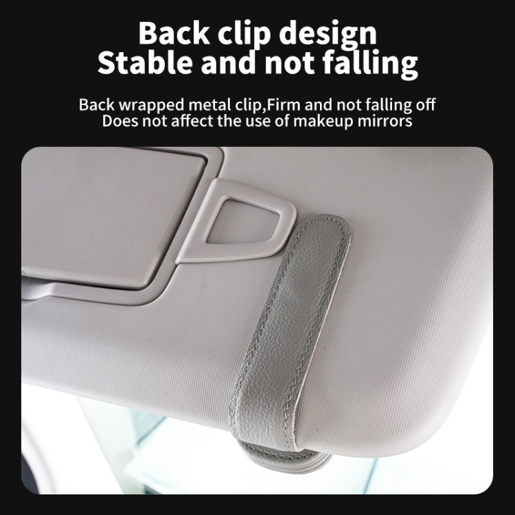 Clip per occhiali da auto Clip multifunzionale per la conservazione della  scheda parasole, colore: bianco grigio