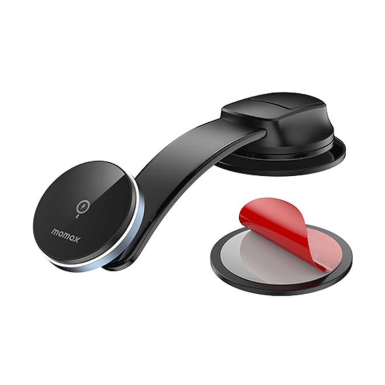MOMAX CM25B Magnetic Wireless Charger Car Suction Cup Phone Holder MOMAX CM25B Magnetic Wireless Charger Car Suction Cup Phone Holder