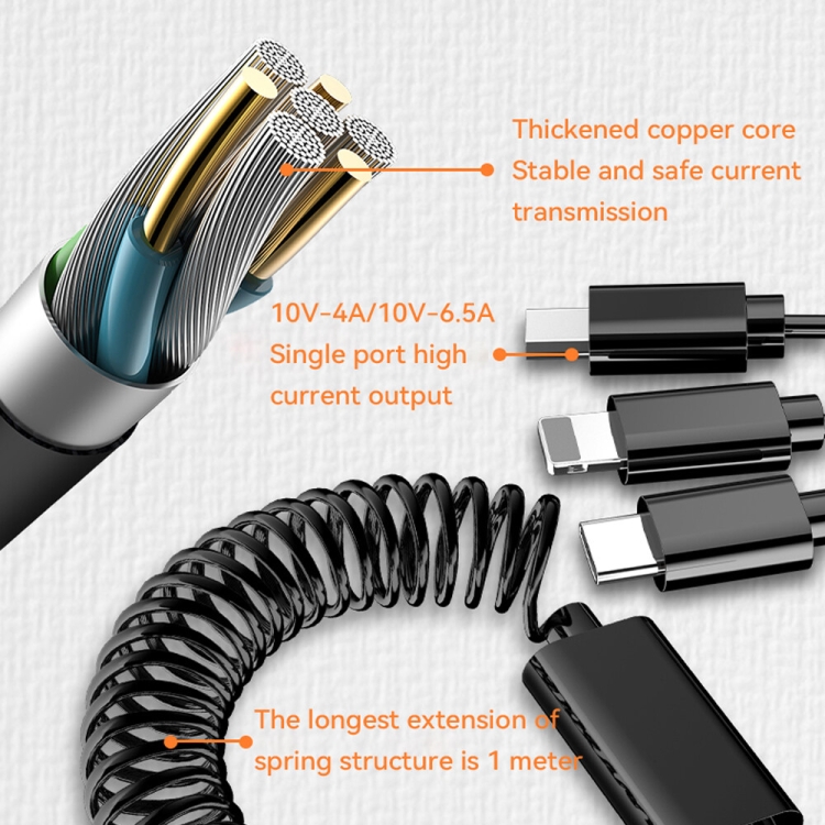 BW13 67.5W 3 in 1 Charging Cable & Dual USB Port Car Charger BW13 67.5W 3 in 1 Charging Cable & Dual USB Port Car Charger