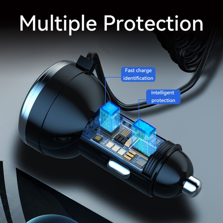 BW13 67.5W 3 in 1 Charging Cable & Dual USB Port Car Charger BW13 67.5W 3 in 1 Charging Cable & Dual USB Port Car Charger