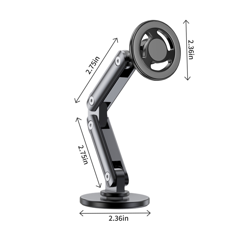 LK-CDD13 Car Multi-angle Adjustable MagSafe Magnetic Holder (Silver)