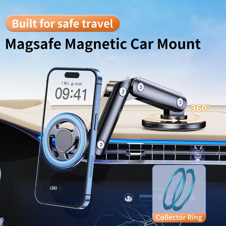 LK-CDD13 Car Multi-angle Adjustable MagSafe Magnetic Holder (Silver)