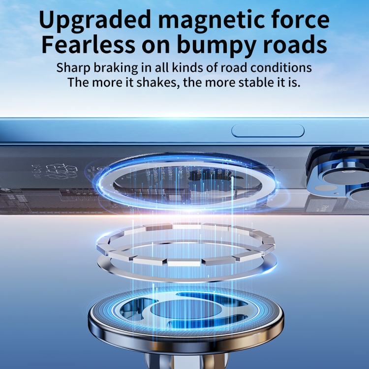 LK-CDD13 Car Multi-angle Adjustable MagSafe Magnetic Holder (Silver)