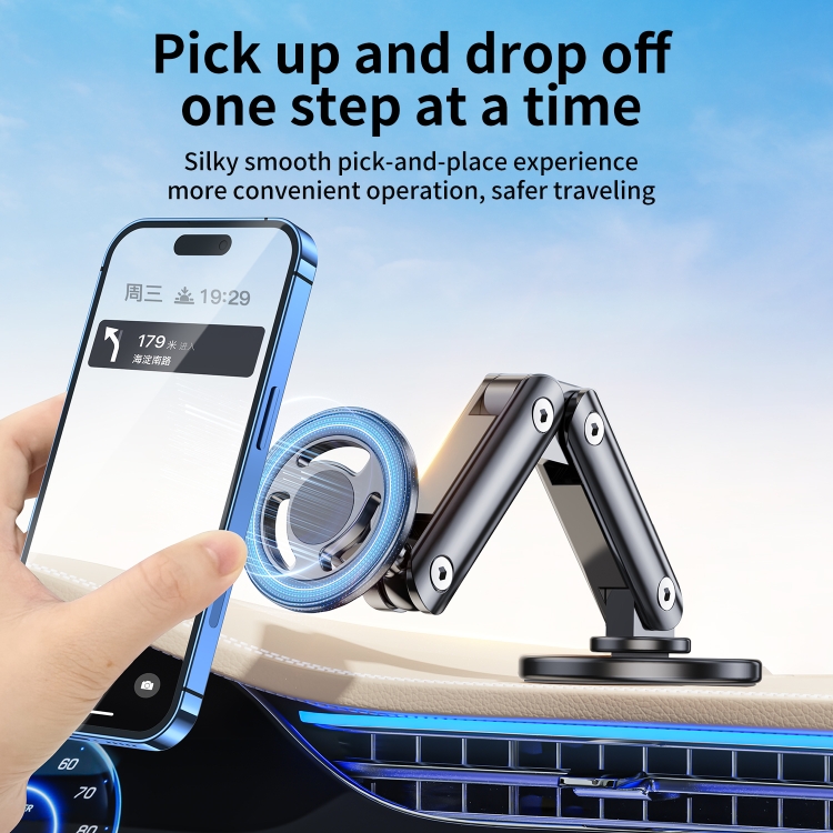 LK-CDD13 Car Multi-angle Adjustable MagSafe Magnetic Holder (Silver)