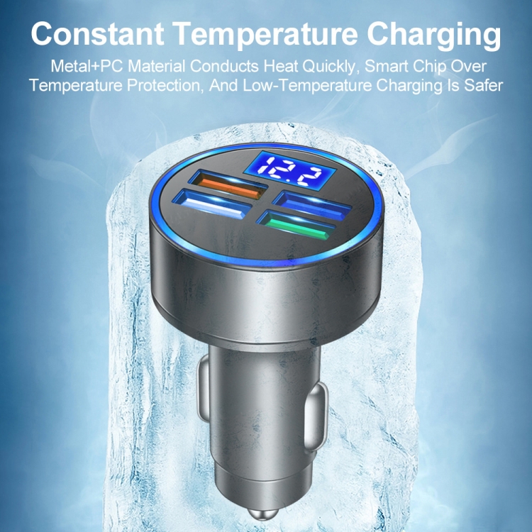 3.1A 4 in 1 Digital Display Car Charger with Voltmeter 3.1A 4 in 1 Digital Display Car Charger with Voltmeter