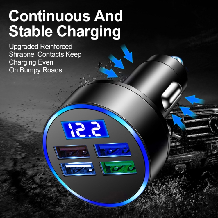 3.1A 4 in 1 Digital Display Car Charger with Voltmeter 3.1A 4 in 1 Digital Display Car Charger with Voltmeter