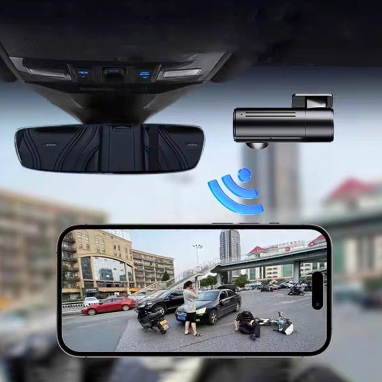 Enregistreur de conduite WiFi HD 1080P pour voiture, prend en charge le  lien d'application mobile