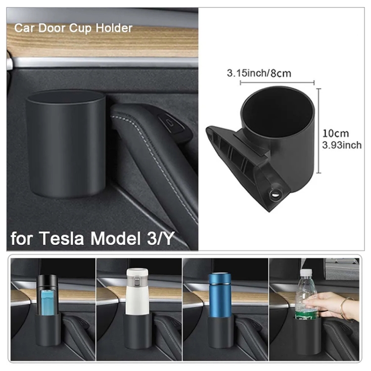 Für Tesla Model Y / 3 4 Teile/satz Autotür Wasserbecher Aufbewahrungshalter