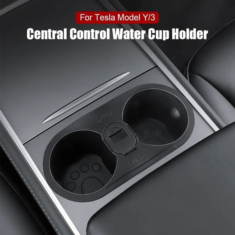 テスラモデル 3/Y カーセンターコンソール灰皿スタイルウォーターカップホルダー
