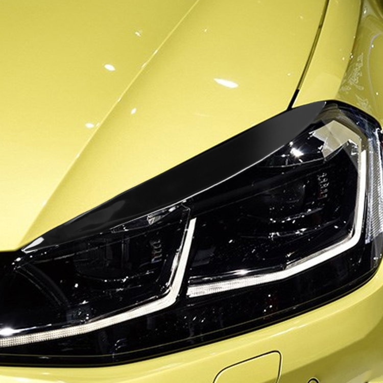 Paar Autolampe Augenbraue weicher dekorativer Aufkleber für Volkswagen Golf  7 / 7.5 2013-2018 (Schwarz)