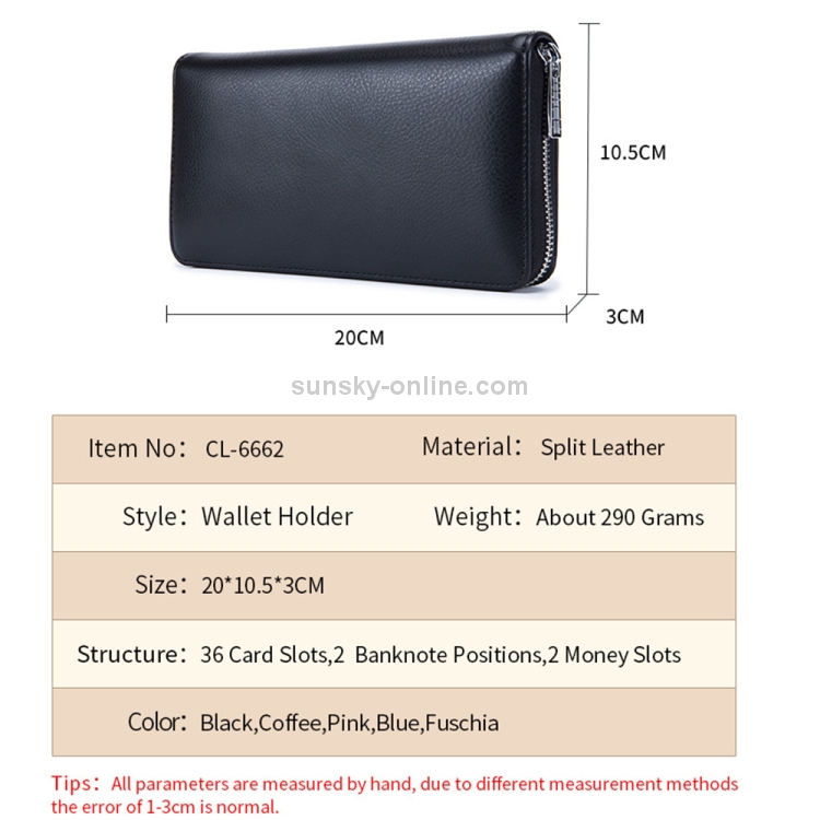Two-Layer Cowhide Leather Organ Card Holder Multiple-Card RFID Anti-Theft Wallet Bag(Black) - B6