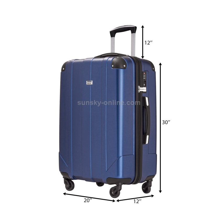 US Almacén] 28 pulgadas de PET de peso ligero equipaje de Esquinas de  protección Spinner maletas de equipaje, incorporado TSA (azul)