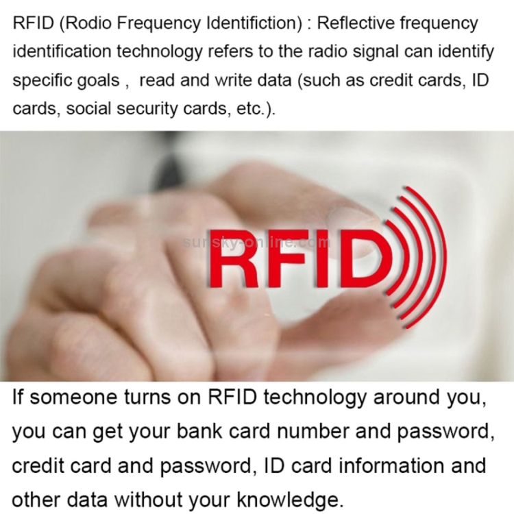Organiseur de Cartes Bancaires en aluminium avec protection RFID, Avec  RFID