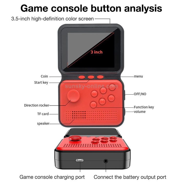 Console retrò portatile professionale con 900 giochi