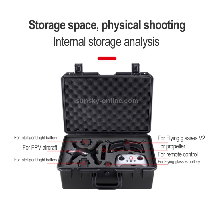 Para DJI FPV Combo Professional Profession Impermeable Drone Cajas Caja Dura portátil que lleva la bolsa de almacenamiento de viaje - 3