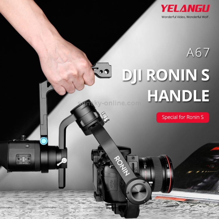 Yelangu A67 Levantamiento de asa de elevación Montaje de extensión de estabilizador de mano para DJI Ronin S (Negro) - 6