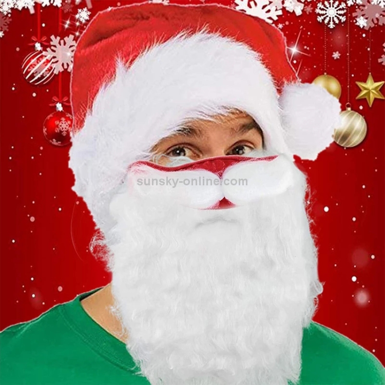 1/2/3PCS Santa Beard Mouth Covers Christmas 2020 Xmas Ornament Santa Claus Masks 