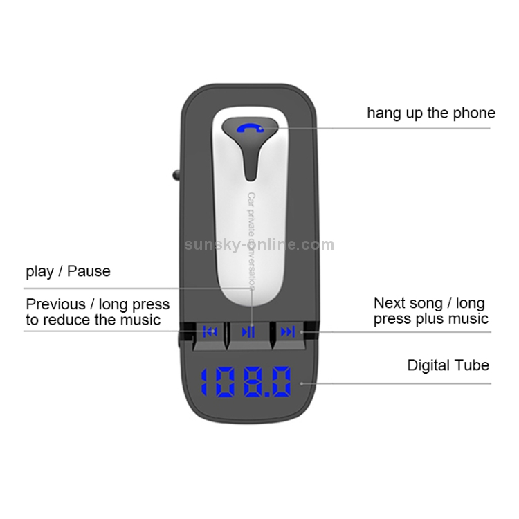 Kit Bluetooth voiture 2 en 1 Mains Libres Appel Kit De Sans
