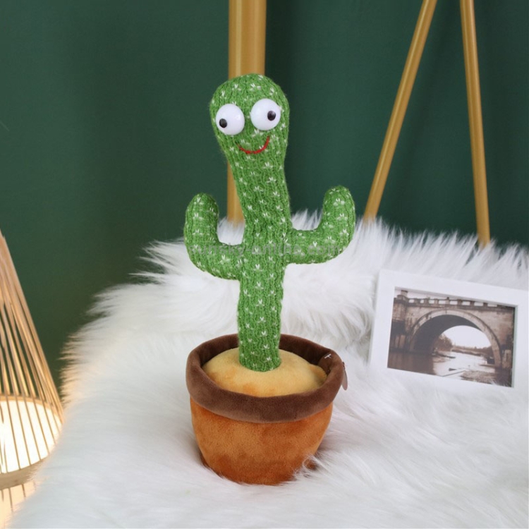 Electric Dancing Cactus Singing Holiday Gift Doll for Children with 120  English Songs