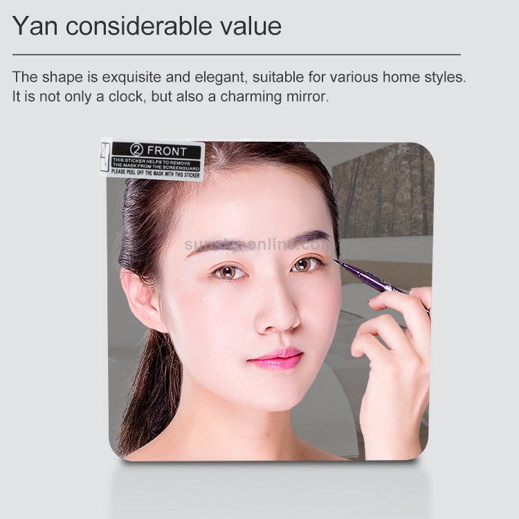 TSS69G Multifunctional LED Alarm Clock Battery / Plugin Charging Dualpurpose Makeup Mirror