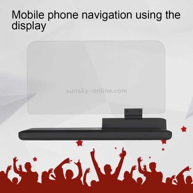 Soporte universal para pantalla HUD de GPS para coche / soporte de navegación para teléfono móvil, Para iPhone, Galaxy, Huawei, Xiaomi, Lenovo, Sony, LG, HTC y otros teléfonos inteligentes (negro) - 13