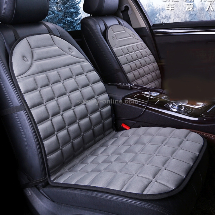 Heated Car Seat Cover Cushion 12V Seat Heater Warmer Pad Black