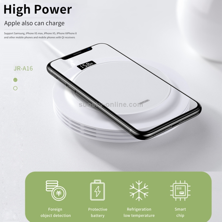 JOYROOM JR-A16 18W Intelligent Fast Wireless Charger, UK Plug(White) JOYROOM JR-A16 18W Intelligent Fast Wireless Charger, UK Plug(White)