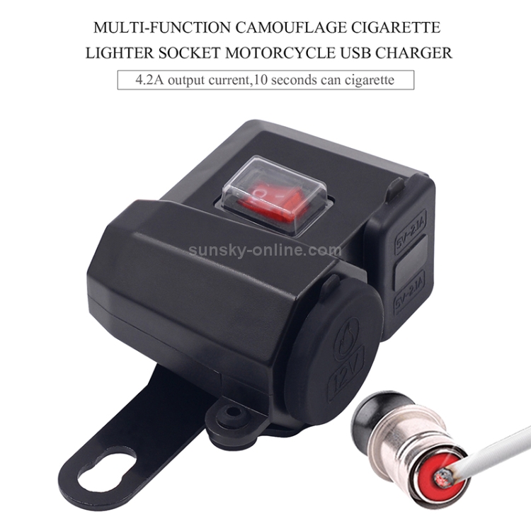 Allume-cigare de chargeur USB de moto multifonction WUPP 4 WUPP, avec  lumire bleue