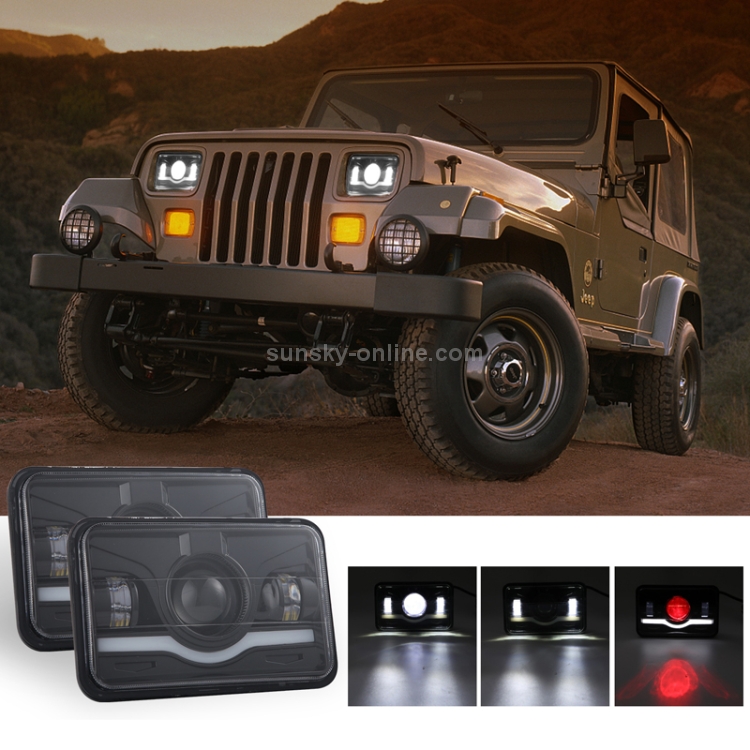 I O L 2 Faros Led Cuadrados 3 Pulgadas 6 Cree Led Para Jeep