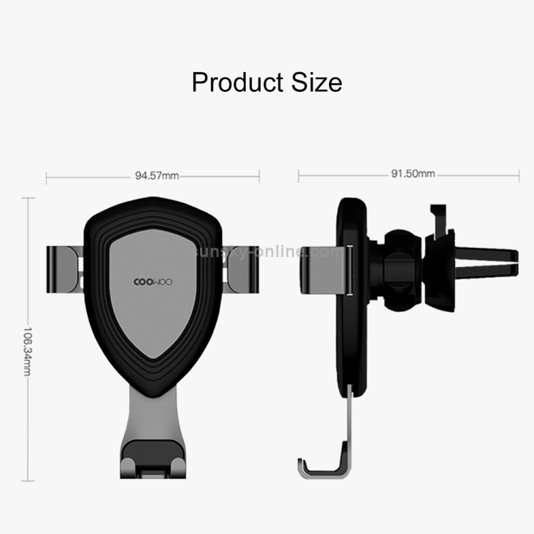 Original Xiaomi Youpin COOWOO Gravity Sensing Car Mount Holder, Suitable for 4.0-6.0 inch Smartphones(Grey) Original Xiaomi Youpin COOWOO Gravity Sensing Car Mount Holder, Suitable for 4.0-6.0 inch Smartphones(Grey)