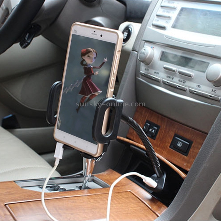 SHUNWEI SD-1162 Universal Multi-functional Cell Phone Charger Holder Car Charger Mount Cradle with USB Port 2A SHUNWEI SD-1162 Universal Multi-functional Cell Phone Charger Holder Car Charger Mount Cradle with USB Port 2A