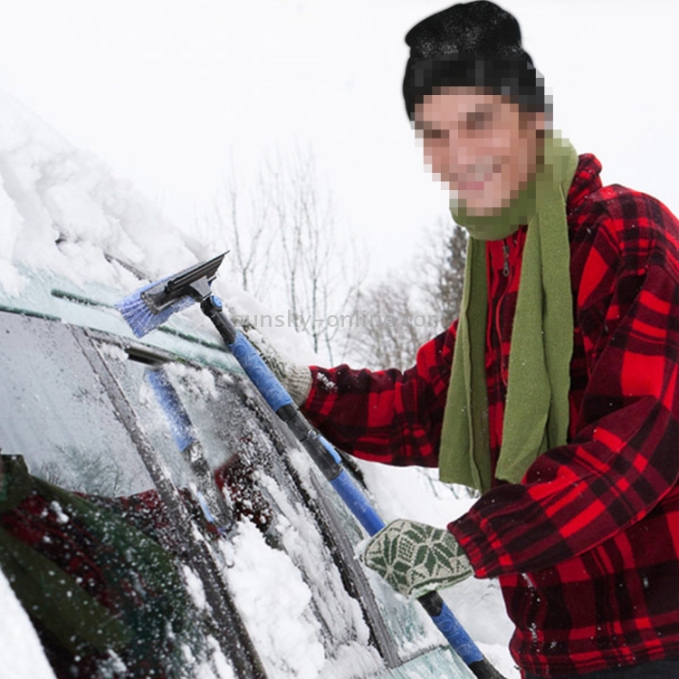 2 in 1 Auto Hochfeste skalierbare abnehmbare Schneeschaufel mit  Schnee-Frost-Besenbürste und Eiskratzer