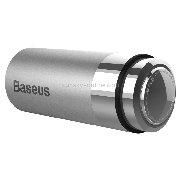 Baseus CarQ Series Single USB Port Qualcomm Quick Charge 3.0 (QC3.0) Car Charger for Smartphones and Tablets, Compatible with Spring Type Interface Car(Silver) Baseus CarQ Series Single USB Port Qualcomm Quick Charge 3.0 (QC3.0) Car Charger for Smartphones and Tablets, Compatible with Spring Type Interface Car(Silver)