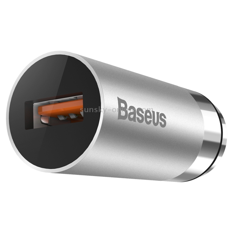 Baseus CarQ Series Single USB Port Qualcomm Quick Charge 3.0 (QC3.0) Car Charger for Smartphones and Tablets, Compatible with Spring Type Interface Car(Silver) Baseus CarQ Series Single USB Port Qualcomm Quick Charge 3.0 (QC3.0) Car Charger for Smartphones and Tablets, Compatible with Spring Type Interface Car(Silver)