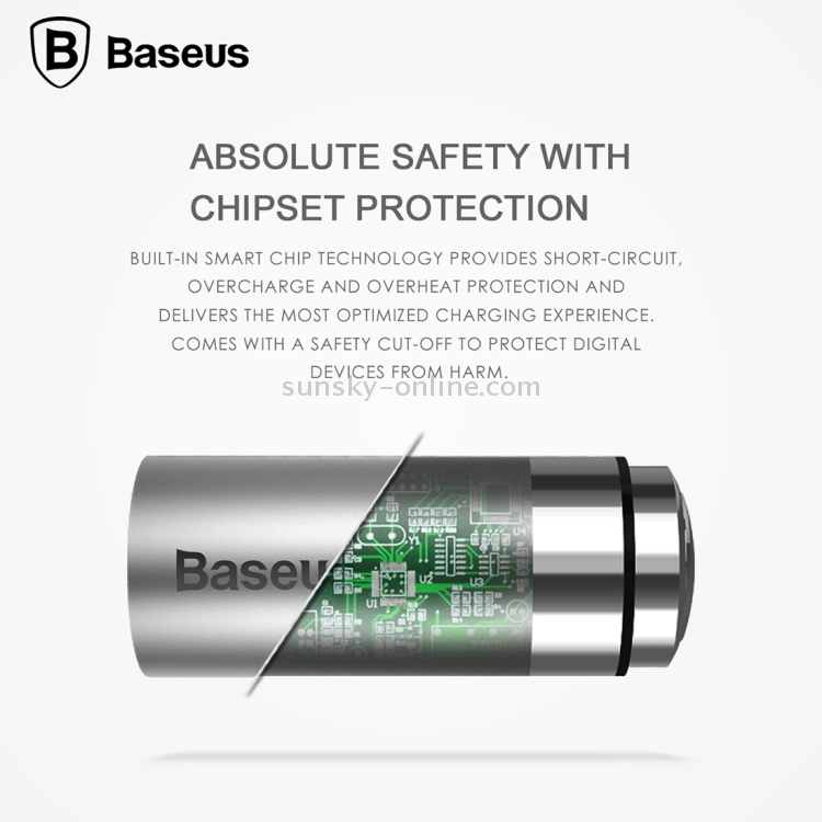 Baseus CarQ Series Single USB Port Qualcomm Quick Charge 3.0 (QC3.0) Car Charger for Smartphones and Tablets, Compatible with Spring Type Interface Car(Silver) Baseus CarQ Series Single USB Port Qualcomm Quick Charge 3.0 (QC3.0) Car Charger for Smartphones and Tablets, Compatible with Spring Type Interface Car(Silver)