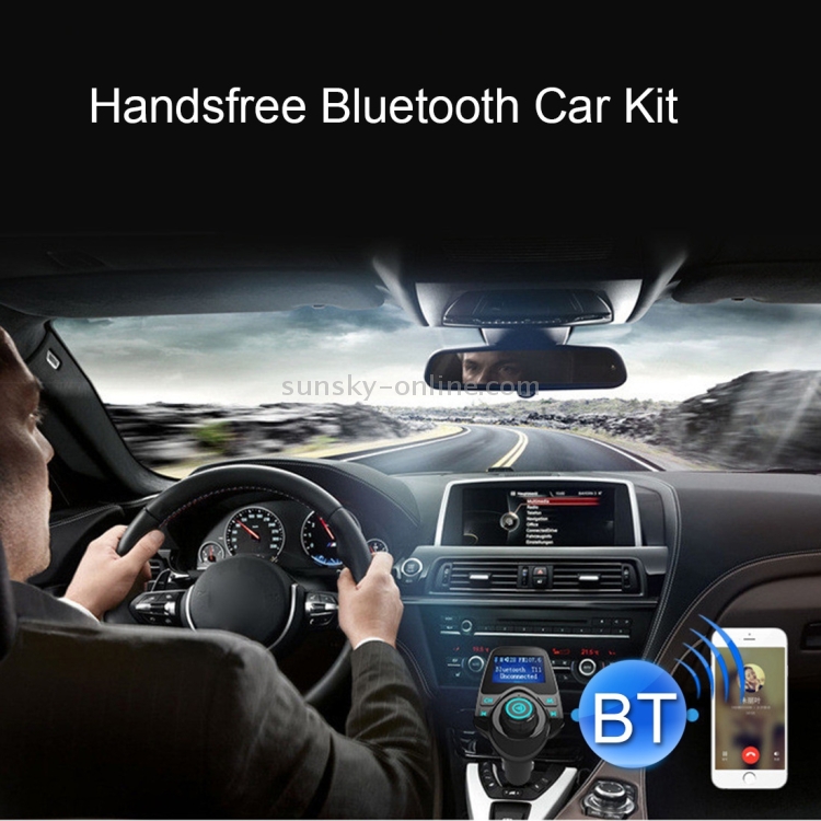 T11 Bluetooth FM Transmitter Auto MP3-Player mit LED-Anzeige, Unterstützung  für doppelte USB-Aufladung und Freisprech- und TF-Karte sowie  U-Disk-Musikwiedergabefunktion
