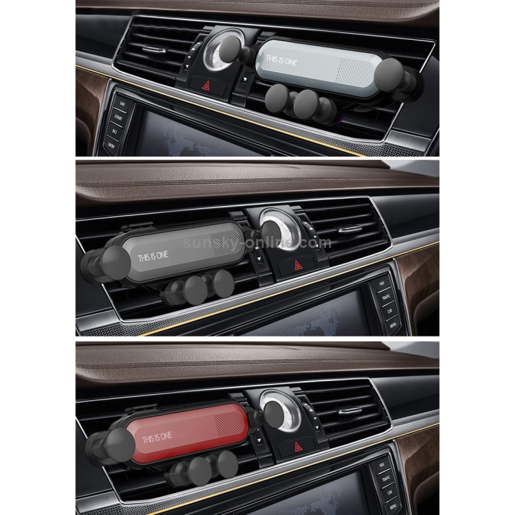 Universal Car Air Vent Mount Phone Holder Stand, Clip Width: 67-87mm(Red) Universal Car Air Vent Mount Phone Holder Stand, Clip Width: 67-87mm(Red)