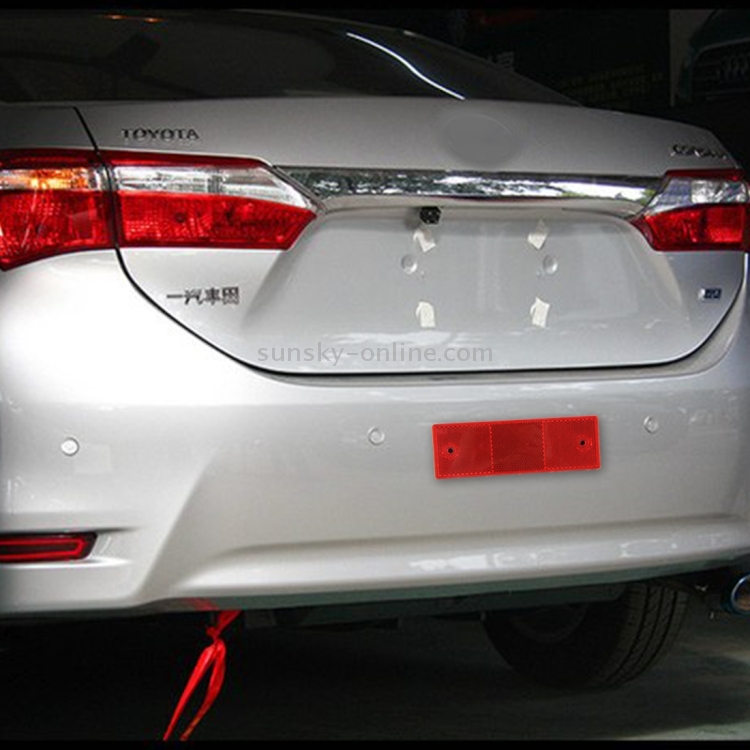 10 PCS Auto Heckstoßstange Warnung Kunststoff Reflektor und Schild (rot)