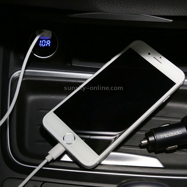 Mcdodo CC-3871 2-Ports USB LED Smart Digital Display Car Charger Mcdodo CC-3871 2-Ports USB LED Smart Digital Display Car Charger