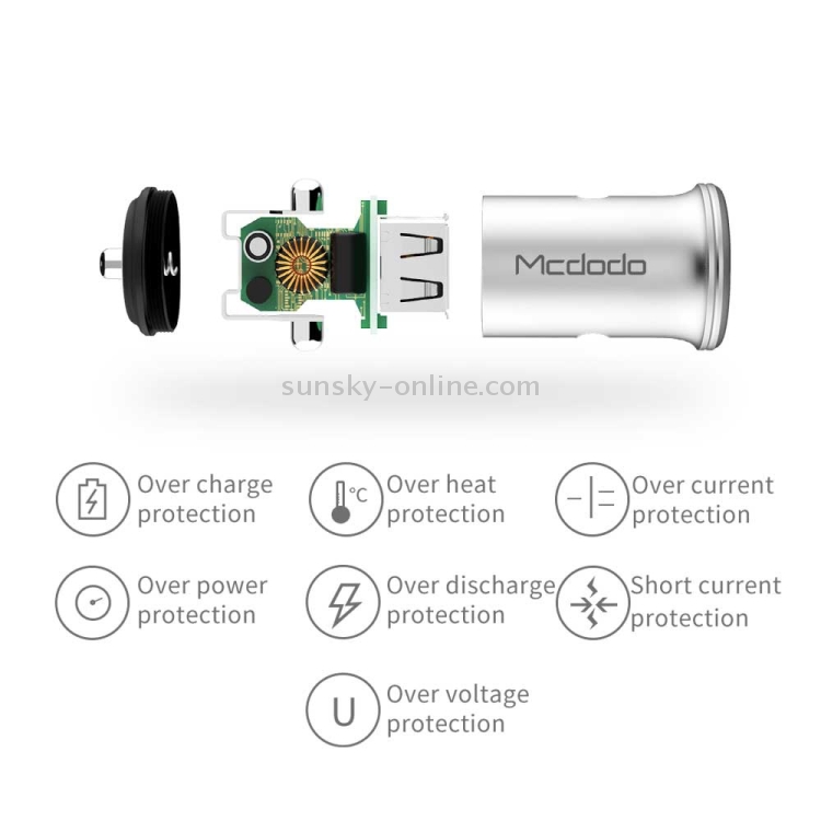Mcdodo CC-3851 Dual USB Ports Smart Car Charger Mcdodo CC-3851 Dual USB Ports Smart Car Charger