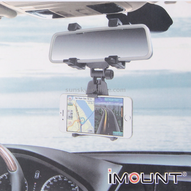 Universal Car Rear View Mirror Steering Wheel Phone Mount Holder Universal Car Rear View Mirror Steering Wheel Phone Mount Holder