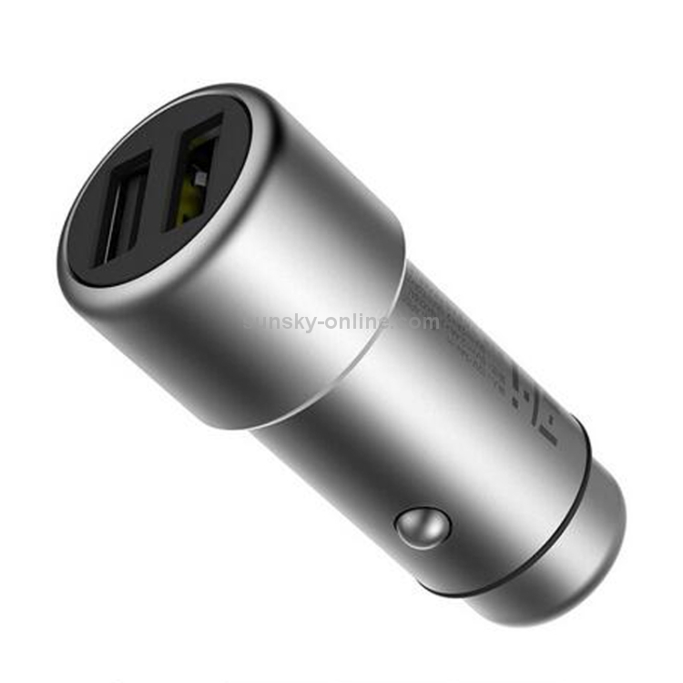 Original Xiaomi ZMI 2.4A Portable Smart Quick Charge QC 3.0 Dual Ports Car Charger, Compatible with Android and iOS Devices